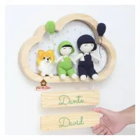 Irmão Mais Novo + Pet - Nuvem G - 2 placas - Porta Maternidade - Foto 2