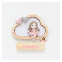 Boneca - Cabelo Ondulado - 2 corações - Nuvem P - Porta Maternidade - Foto 2