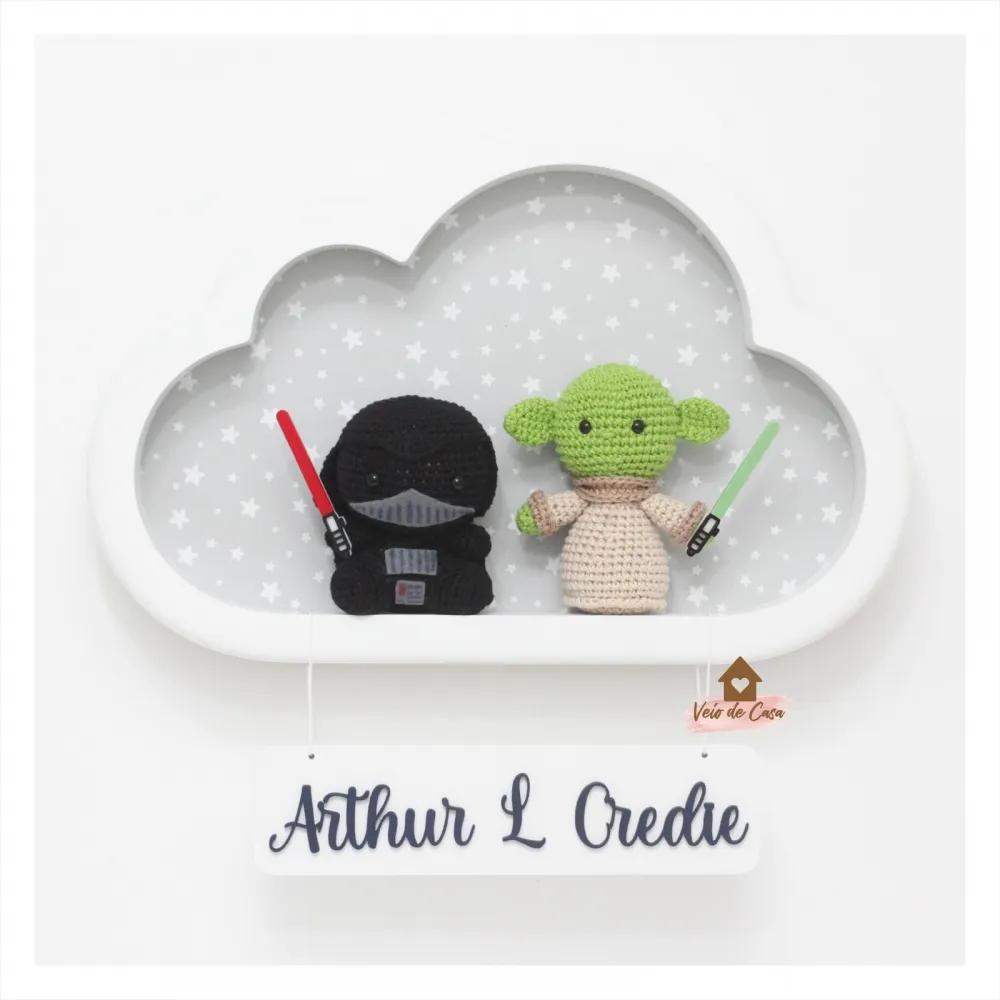 Star Wars - Nuvem G Branca - Porta Maternidade Imagem