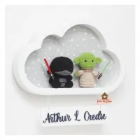 Star Wars - Nuvem G Branca - Porta Maternidade - Foto 2