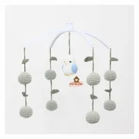 Móbile Passarinho + bolinhas + folhinhas