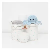 Kit Higiene Poá - 4 peças - Fundo do Mar - Polvo + Tartaruga - Foto 2