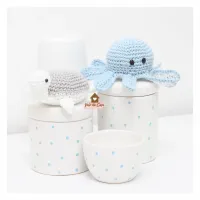 Kit Higiene Poá - 4 peças - Fundo do Mar - Polvo + Tartaruga - Foto 4