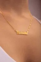 Colar de prata com banho de ouro  -  Nome  - CO20HB - Foto 2