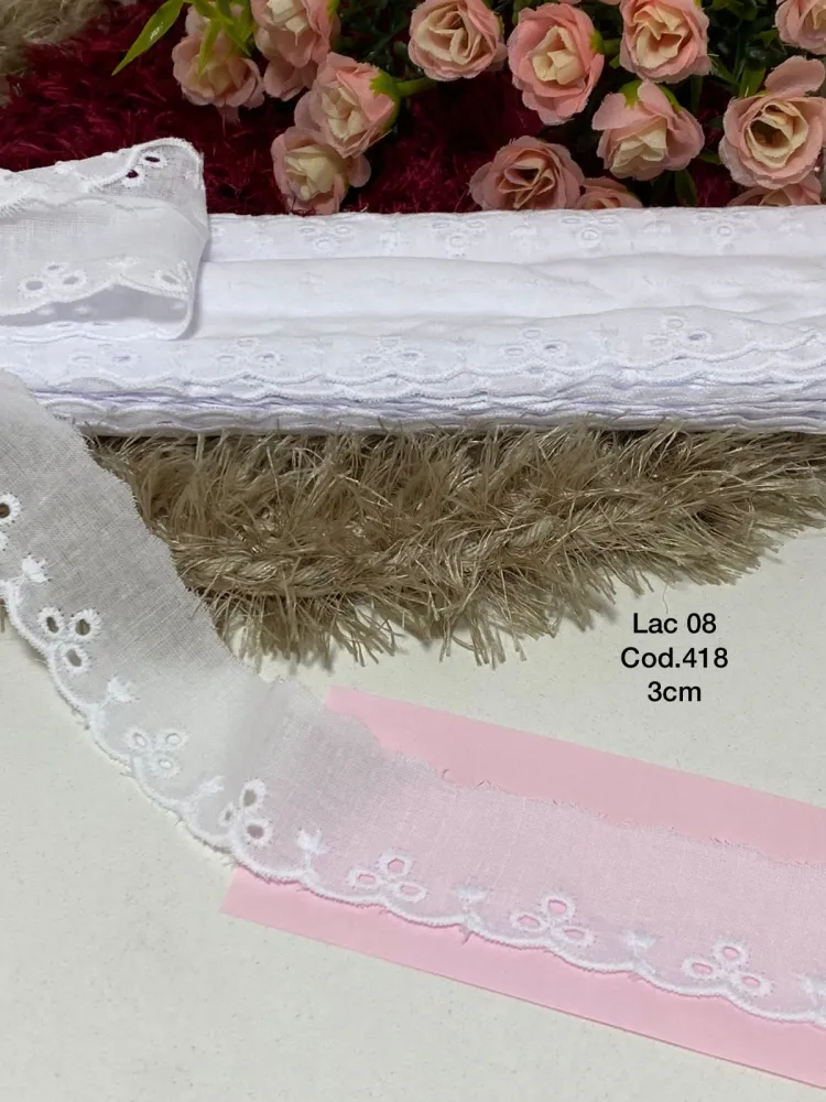 BORDADO DE ALGODÃO cal08 COD.418 Imagem