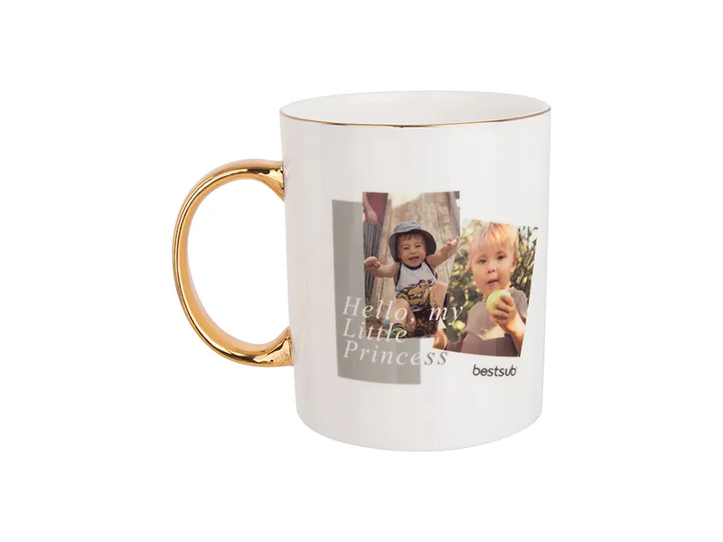 CANECA ALÇA E BORDA GOLD (OURO) 325ML 