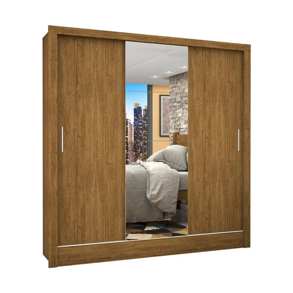 Guarda-Roupa Dubai e santiago 3 portas de correr 1.80 1 porta espelhada