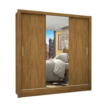 Guarda-Roupa Dubai e santiago 3 portas de correr 1.80 1 porta espelhada
