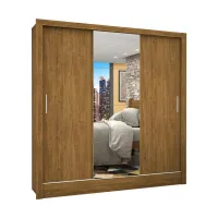 Guarda-Roupa Dubai 3 portas de correr 1.80 1 porta espelhada