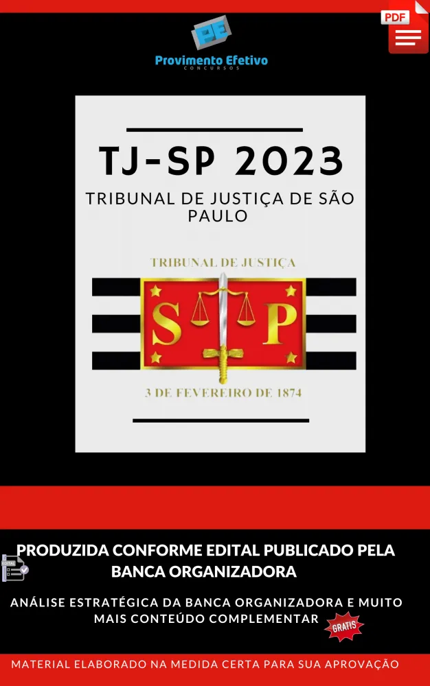 Apostila TJ SP Escrevente Técnico Judiciário Ano 2023