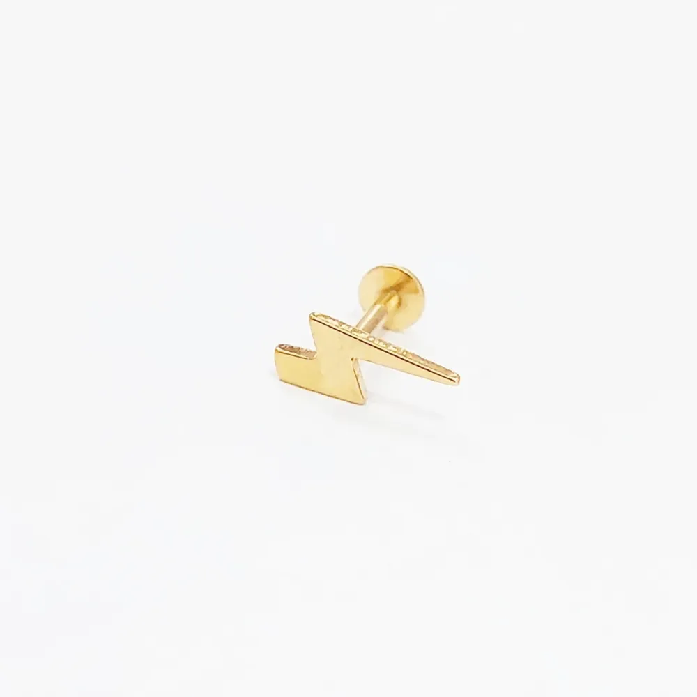 Labret em Titânio PVD DOURADO 1.2mm  RAIO Rosca Interna  TIT23