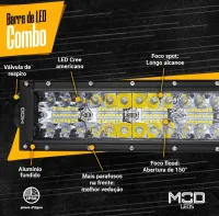 Barra Led Cree Curva Off Road 390w 8d 54cm  - Foto 9