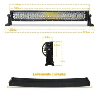 Barra de Led 390w 8D Curva  Dual Color F250 56CM  - Foto 14