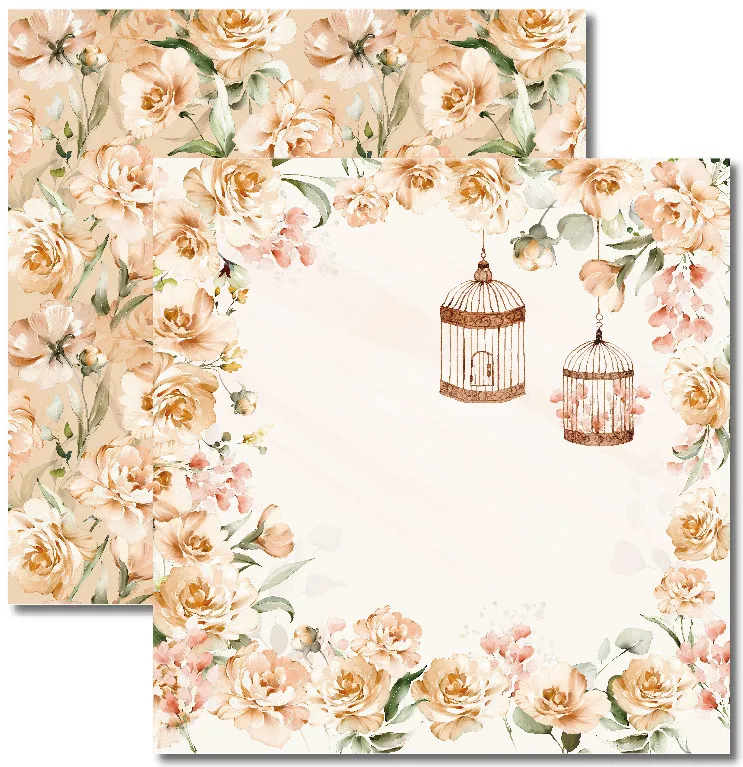 SC-828- Garden 2 - Papel para Scrapbook Dupla Face Imagem