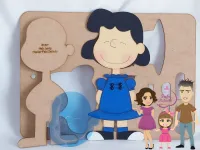 G1.277 Gabarito de Moldes em MDF Lucy - Amiguinhos do Snoopy