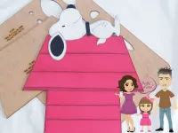 G1.281 Gabarito de Moldes em MDF Snoopy na casa  - Amiguinhos do Snoopy - Foto 2