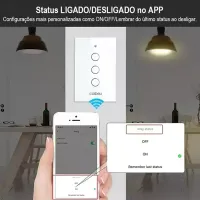 Espelho placa 1 Interruptor Inteligente SMART Wi-Fi CASA INTELIGENTE - Foto 6