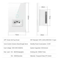 Espelho placa 1 tomada + 2 Interruptor Inteligente SMART Wi-Fi CASA INTELIGENTE - Foto 17