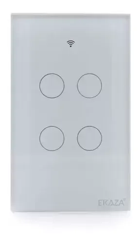 Espelho placa 4 Interruptor Inteligente SMART Wi-Fi CASA INTELIGENTE