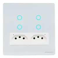 Espelho placa 2 tomada + 4 Interruptor Inteligente SMART Wi-Fi CASA INTELIGENTE - Foto 15