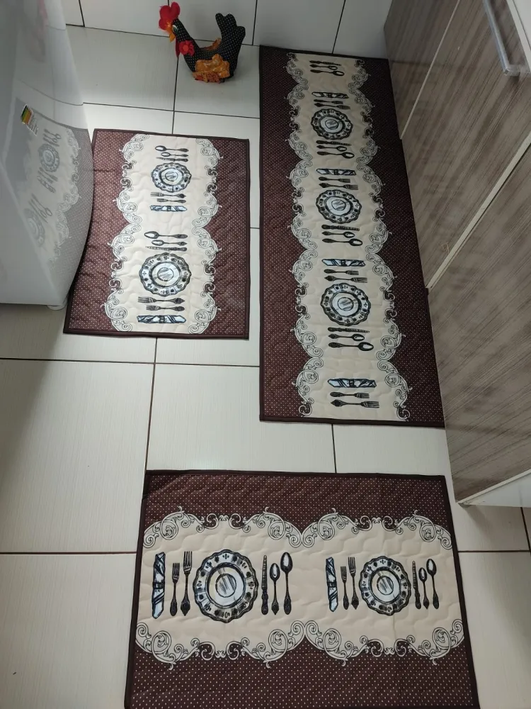 Jogo de Tapete Cozinha - Talheres Imagem