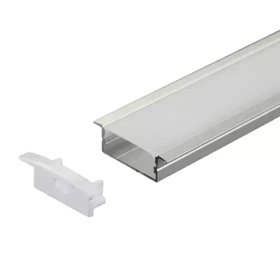 Perfil de LED Embutir Alumínio escovado  Imagem