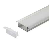 Perfil de LED Embutir Alumínio escovado 