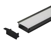 Perfil de LED Embutir Alumínio preto - Foto 3