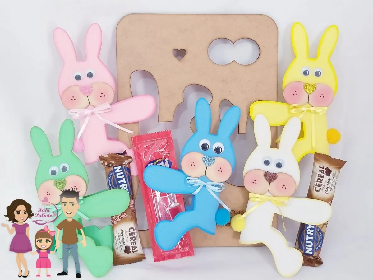 G1.283 Gabarito de Moldes em MDF Agarradinho Coelho Imagem