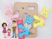 G1.283 Gabarito de Moldes em MDF Agarradinho Coelho - Foto 3