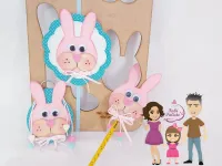 G1.283 Gabarito de Moldes em MDF Agarradinho Coelho - Foto 6