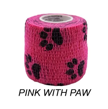 Bandagem Elástica Phanton HK 5 cm - Pink Pata (Pink With Paw)