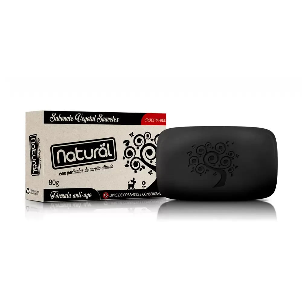 Sabonete Natural com Carvão Ativado 80g - Orgânico Natural Imagem