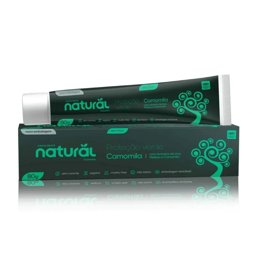 Creme Dental Natural com Extrato Orgânico de Camomila 80g - Orgânico Natural