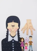 G1.284 Gabarito de Moldes em MDF Wandinha 15cm  - Foto 2