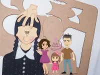 G1.285 Gabarito de Moldes em MDF Wandinha 23cm 