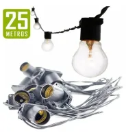 Varal De Luzes Festao Gambiarra 25 Mts para Lampadas soquete e27