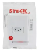 Steck Conjunto 1 Tomada com espelho placa  4x2