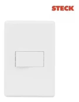 Steck Conjunto 1 Interruptor simples com espelho placa 4x2
