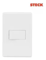 Steck Conjunto 1 Interruptor simples com espelho placa 4x2