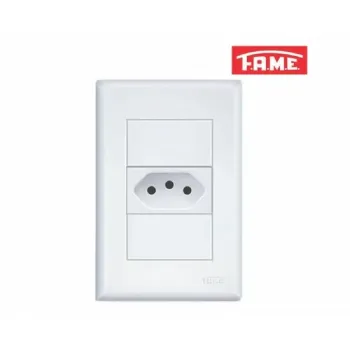 FAME Conjunto 1 Tomada com espelho placa  4x2
