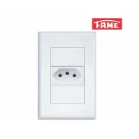 FAME Conjunto 1 Tomada com espelho placa  4x2