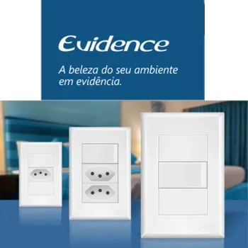 FAME Conjunto 1 Interruptor simples com espelho placa 4x2