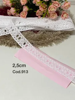  BORDADO P.FITA DE ALGODÃO CAL.33 COD.913