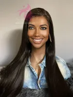 Lace HUMANA Versão Liso 65/70 cm 400 gramas Lace Front HD humana AlBan cabelo brasileiro repartição LivreBig®  - Foto 18
