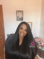 Lace HUMANA Versão Liso 65/70 cm 400 gramas Lace Front HD humana AlBan cabelo brasileiro repartição LivreBig®  - Foto 2