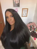 Lace HUMANA Versão Liso 65/70 cm 400 gramas Lace Front HD humana AlBan cabelo brasileiro repartição LivreBig®  - Foto 3