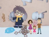 G1.286 Gabarito de Moldes em MDF Harry Potter 17cm  + Stencil de Expressão