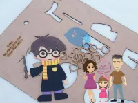 G1.286 Gabarito de Moldes em MDF Harry Potter 17cm  + Stencil de Expressão - Foto 2