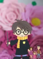 G1.286 Gabarito de Moldes em MDF Harry Potter 17cm  + Stencil de Expressão - Foto 4